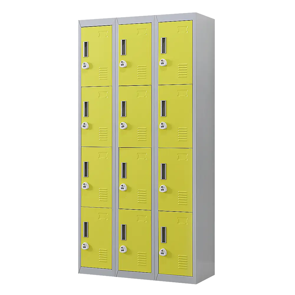 12-Door Locker for Office Gym Shed School Home Storage - 3-Digit Combination Lock - Furniture > Office