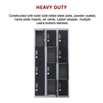 12-Door Locker for Office Gym Shed School Home Storage - 3-Digit Combination Lock - Furniture > Office