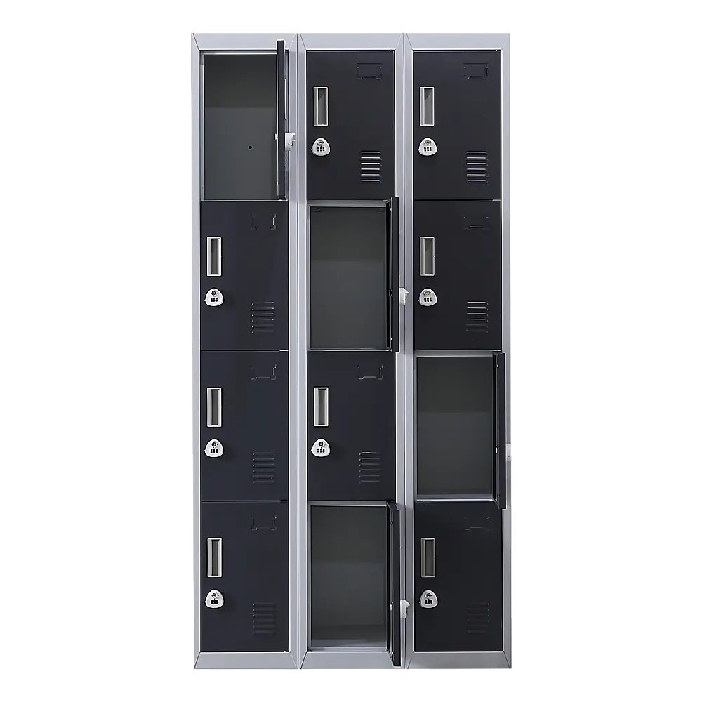 12-Door Locker for Office Gym Shed School Home Storage - 3-Digit Combination Lock - Furniture > Office