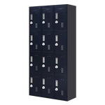 12-Door Locker for Office Gym Shed School Home Storage - 3-Digit Combination Lock - Furniture > Office
