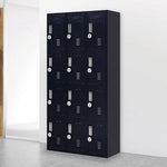 12-Door Locker for Office Gym Shed School Home Storage - 4-Digit Combination Lock - Furniture > Office