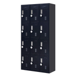 12-Door Locker for Office Gym Shed School Home Storage - 4-Digit Combination Lock - Furniture > Office
