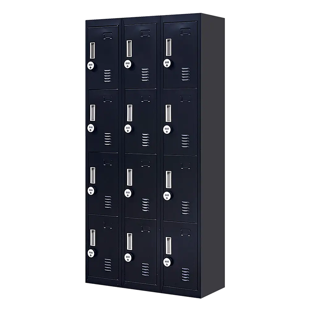 12-Door Locker for Office Gym Shed School Home Storage - 4-Digit Combination Lock - Furniture > Office