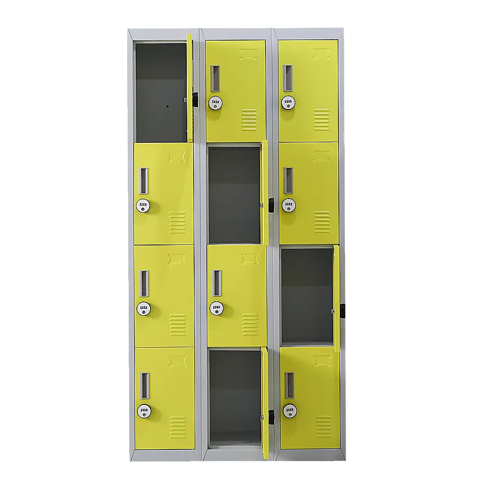 12-Door Locker for Office Gym Shed School Home Storage - 4-Digit Combination Lock - Furniture > Office