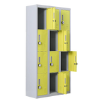 12-Door Locker for Office Gym Shed School Home Storage - 4-Digit Combination Lock - Furniture > Office