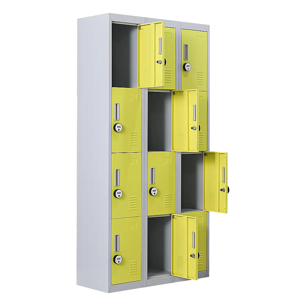 12-Door Locker for Office Gym Shed School Home Storage - 4-Digit Combination Lock - Furniture > Office