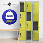 12-Door Locker for Office Gym Shed School Home Storage - Padlock-operated - Furniture > Office
