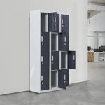 12-Door Locker for Office Gym Shed School Home Storage - Padlock-operated - Furniture > Office