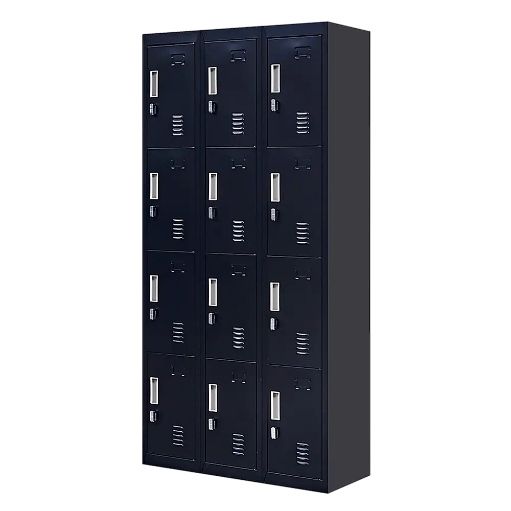 12-Door Locker for Office Gym Shed School Home Storage - Padlock-operated - Furniture > Office