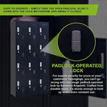 12-Door Locker for Office Gym Shed School Home Storage - Padlock-operated - Furniture > Office