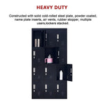 12-Door Locker for Office Gym Shed School Home Storage - Padlock-operated - Furniture > Office