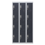 12-Door Locker for Office Gym Shed School Home Storage - Padlock-operated - Furniture > Office