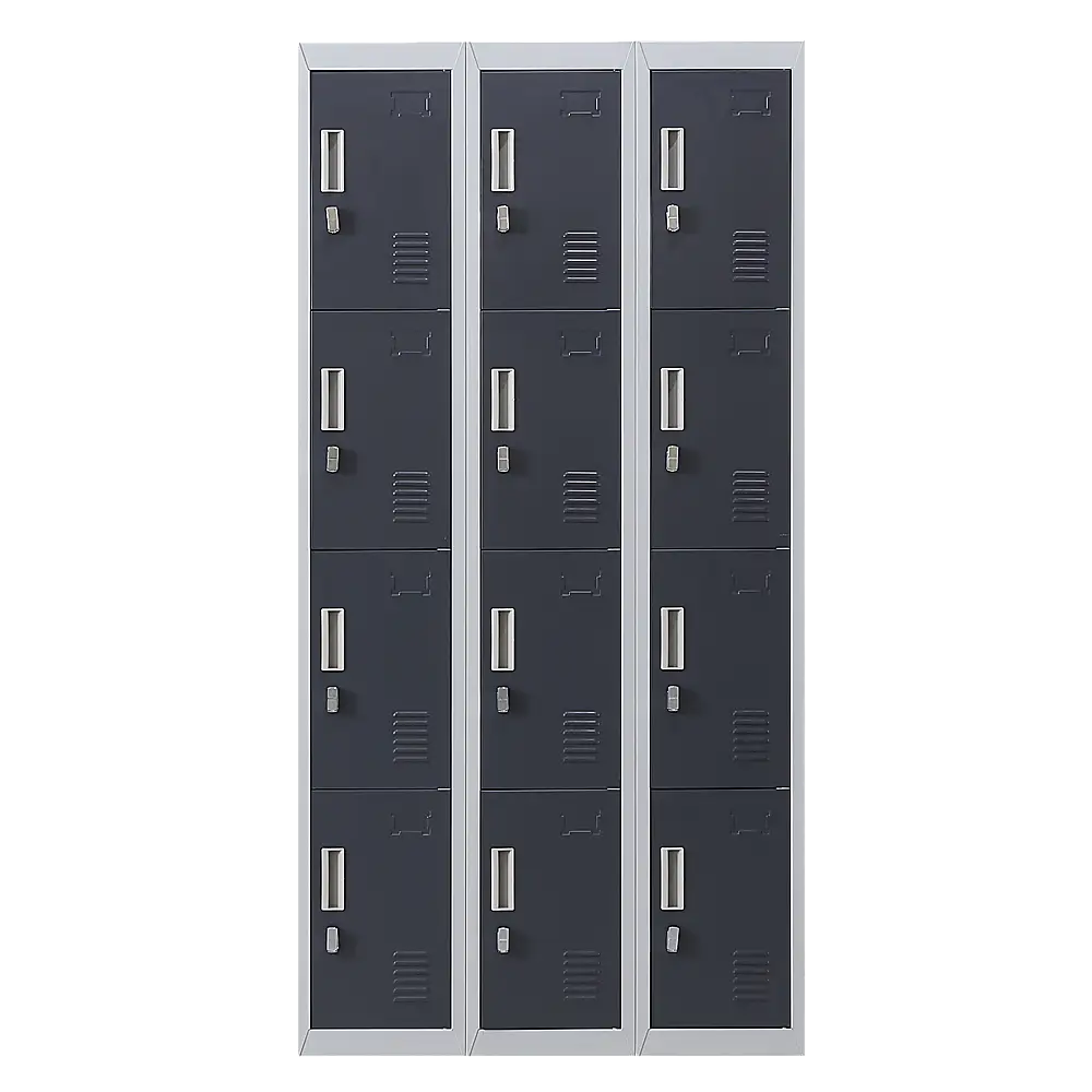 12-Door Locker for Office Gym Shed School Home Storage - Padlock-operated - Furniture > Office