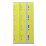 12-Door Locker for Office Gym Shed School Home Storage - Padlock-operated - Furniture > Office