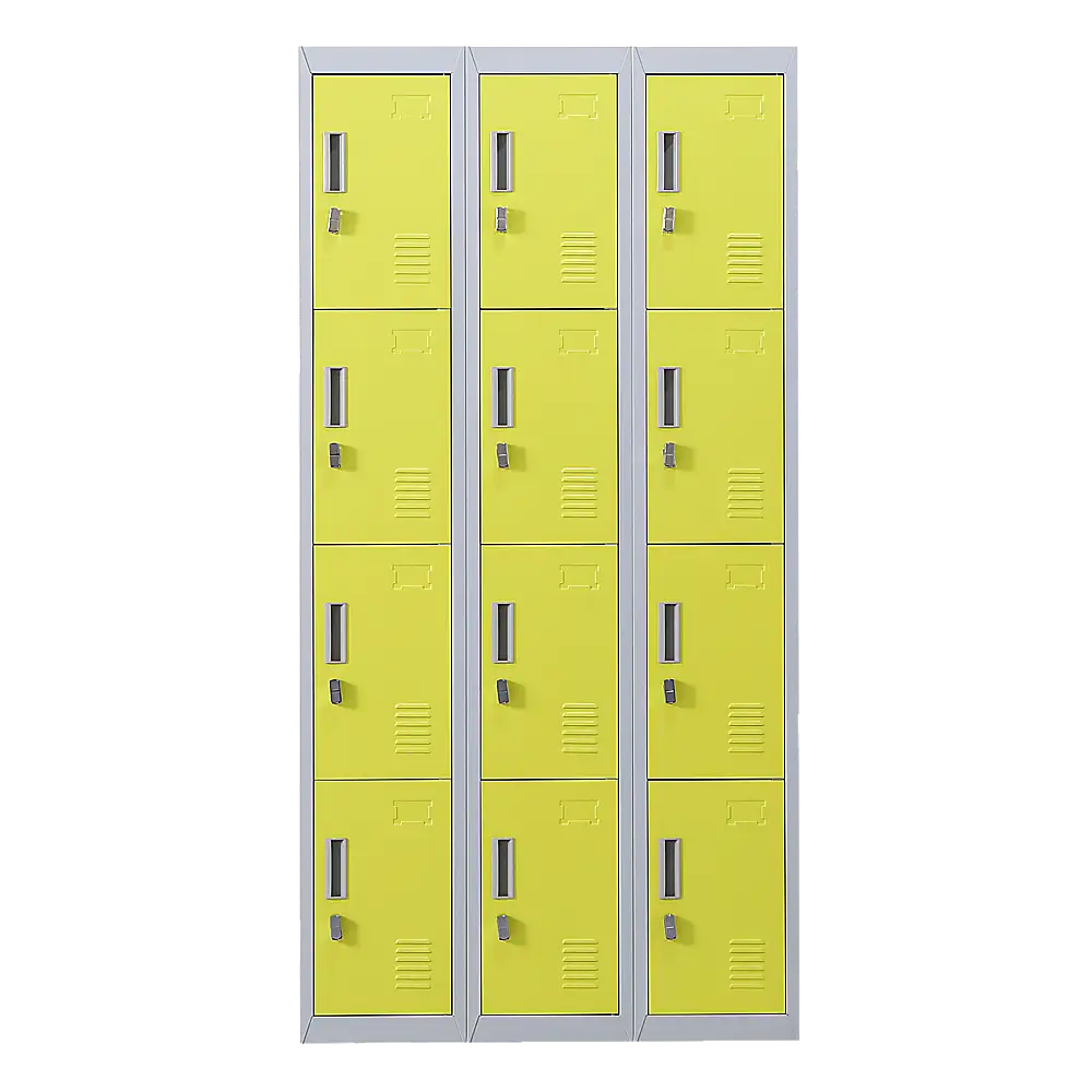 12-Door Locker for Office Gym Shed School Home Storage - Padlock-operated - Furniture > Office