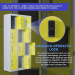 12-Door Locker for Office Gym Shed School Home Storage - Padlock-operated - Furniture > Office