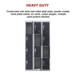 12-Door Locker for Office Gym Shed School Home Storage - Padlock-operated - Furniture > Office