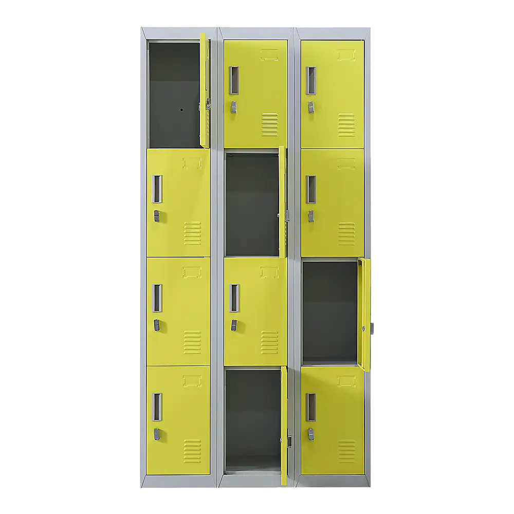 12-Door Locker for Office Gym Shed School Home Storage - Padlock-operated - Furniture > Office