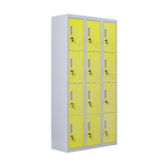 12-Door Locker for Office Gym Shed School Home Storage - Standard Lock with 2 Keys - Furniture > Office