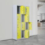12-Door Locker for Office Gym Shed School Home Storage - Standard Lock with 2 Keys - Furniture > Office