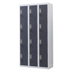 12-Door Locker for Office Gym Shed School Home Storage - Standard Lock with Keys - Furniture > Office