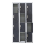 12-Door Locker for Office Gym Shed School Home Storage - Standard Lock with Keys - Furniture > Office