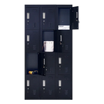 12-Door Locker for Office Gym Shed School Home Storage - Standard Lock with Keys - Furniture > Office