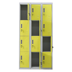 12-Door Locker for Office Gym Shed School Home Storage - Standard Lock with 2 Keys - Furniture > Office