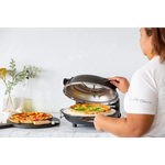 12-inch Pizza Oven with Thermal Control Timer Viewing Window and Removable Stone - Black - Appliances > Kitchen