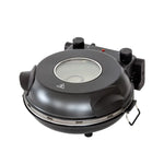 12-inch Pizza Oven with Thermal Control Timer Viewing Window and Removable Stone - Black - Appliances > Kitchen