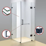 1200 x 1000mm Frameless 10mm Glass Shower Screen By Della Francesca - Furniture > Bathroom > Shower Heads & Screens