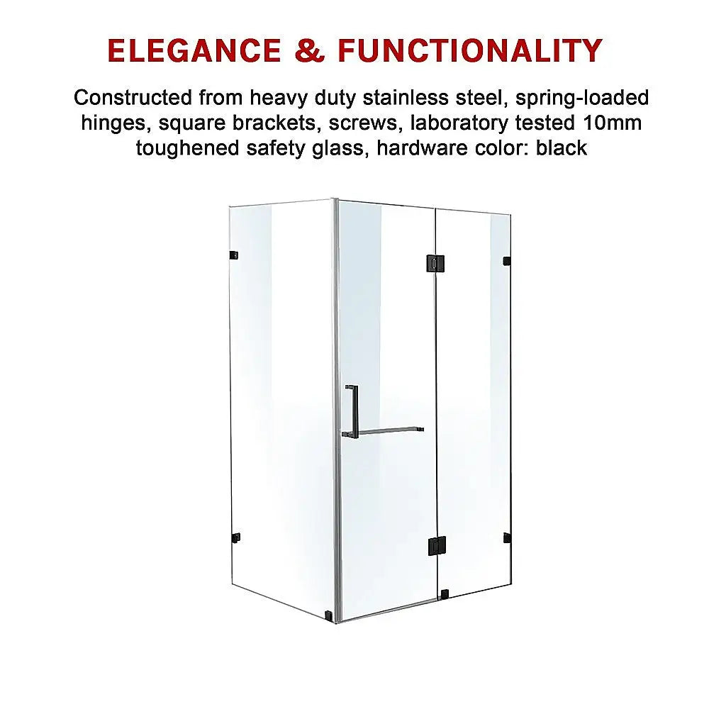 1200 x 1000mm Frameless 10mm Glass Shower Screen By Della Francesca - Furniture > Bathroom > Shower Heads & Screens