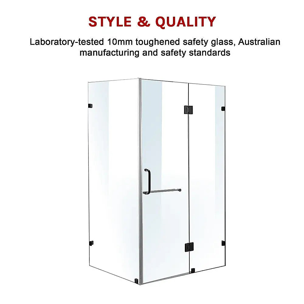 1200 x 1000mm Frameless 10mm Glass Shower Screen By Della Francesca - Furniture > Bathroom > Shower Heads & Screens