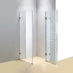 1200 x 800mm Frameless 10mm Glass Shower Screen By Della Francesca - Furniture > Bathroom > Shower Heads & Screens