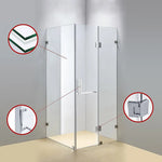 1200 x 900mm Frameless 10mm Glass Shower Screen By Della Francesca - Furniture > Bathroom > Shower Heads & Screens