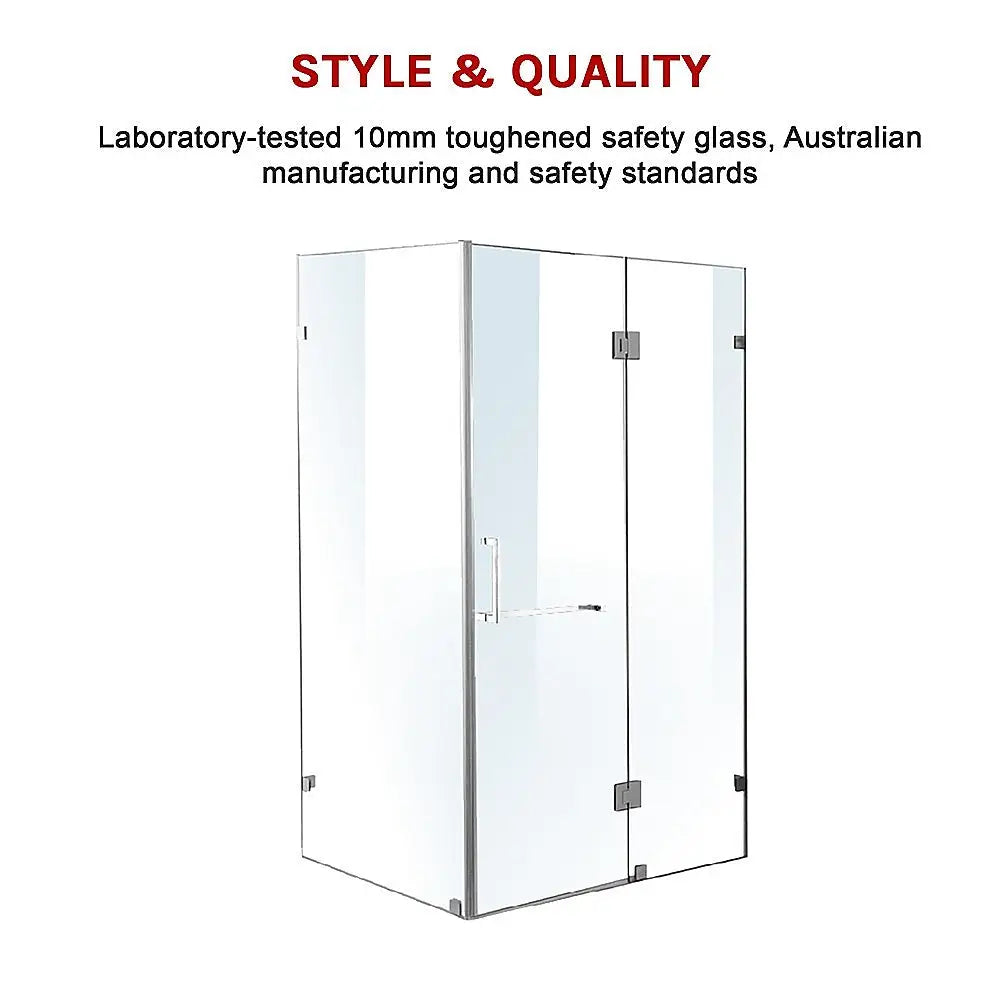 1200 x 900mm Frameless 10mm Glass Shower Screen By Della Francesca - Furniture > Bathroom > Shower Heads & Screens