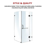 1200 x 900mm Frameless 10mm Glass Shower Screen By Della Francesca - Furniture > Bathroom > Shower Heads & Screens