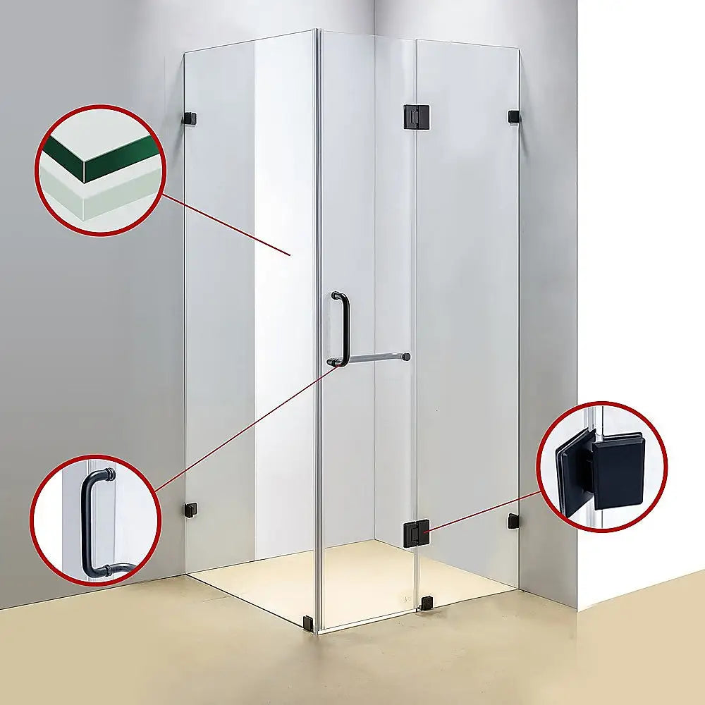 1200 x 900mm Frameless 10mm Glass Shower Screen By Della Francesca - Furniture > Bathroom > Shower Heads & Screens