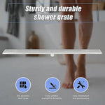 1200mm Bathroom Shower Stainless Steel Grate Drain w/Centre outlet Floor Waste Square Pattern - Home & Garden > DIY >