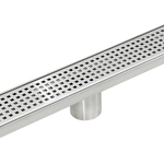 1200mm Bathroom Shower Stainless Steel Grate Drain w/Centre outlet Floor Waste Square Pattern - Home & Garden > DIY >