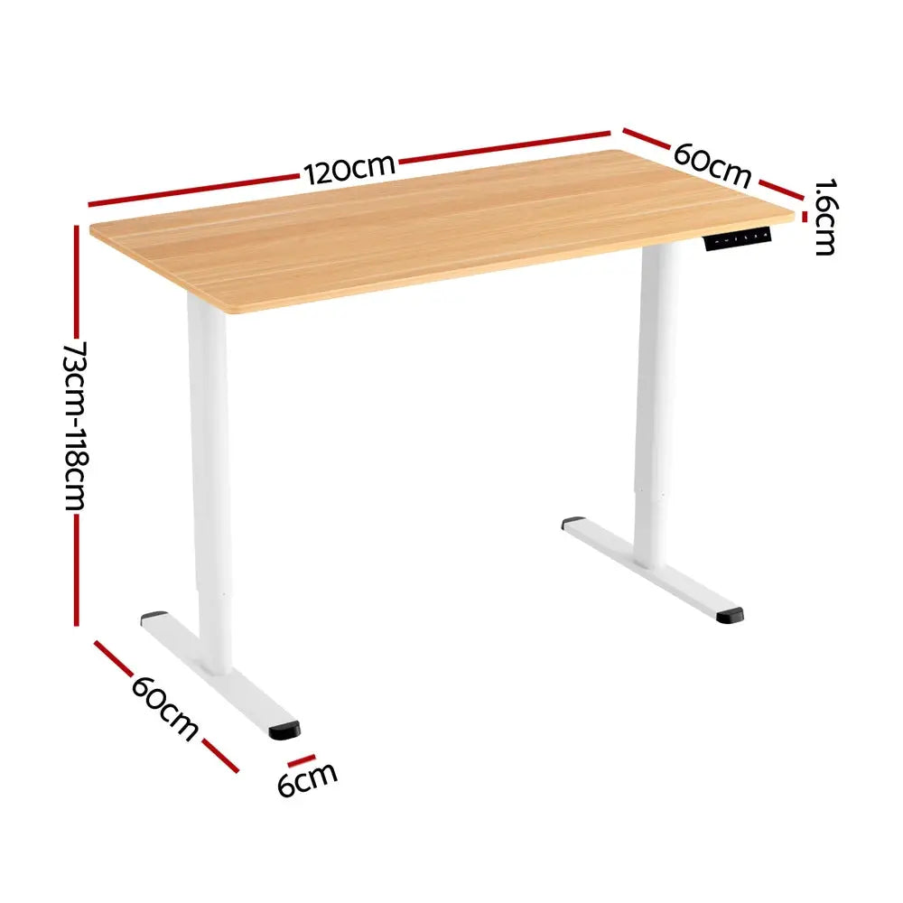 120CM Artiss Electric Standing Desk Sit Stand Desks Home Office Computer Desk - Furniture > Office > Desks