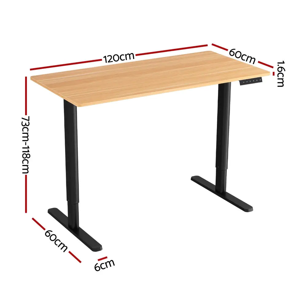 120CM Artiss Electric Standing Desk Sit Stand Desks Home Office Computer Desk - Furniture > Office > Desks