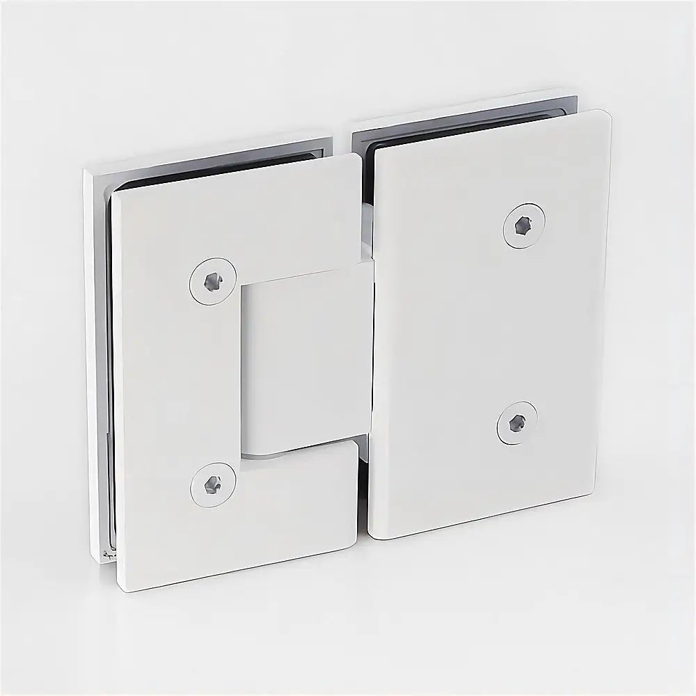 120cm Frameless Glass Bath Screen with Brass Brackets - White - Furniture > Bathroom > Shower Heads & Screens