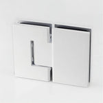 120cm Frameless Glass Bath Screen with Brass Brackets - White - Furniture > Bathroom > Shower Heads & Screens