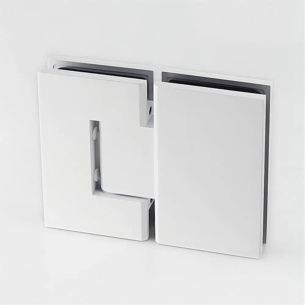120cm Frameless Glass Bath Screen with Brass Brackets - White - Furniture > Bathroom > Shower Heads & Screens