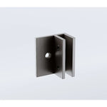 120cm Frameless Glass Bath Screen with Stainless Steel Brackets - Gunmetal - Furniture > Bathroom > Shower Heads &