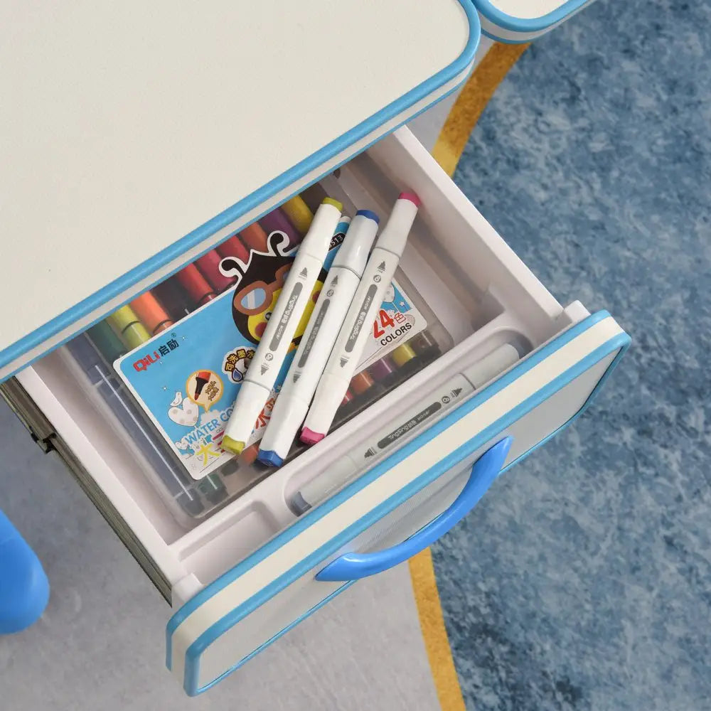 120cm Height Adjustable Children Kids Ergonomic Study Desk Blue AU - Baby & Kids > Kid’s Furniture