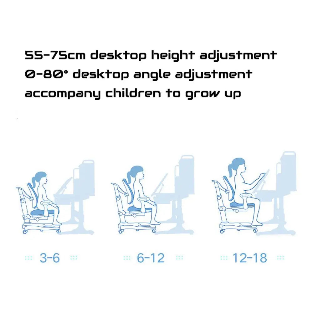120cm Height Adjustable Children Kids Ergonomic Study Desk Pink AU - Baby & Kids > Kid’s Furniture