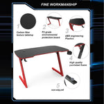 120cm New Arrive Computer Table Z Shaped Gaming Desk With RGB Led Lights Gaming Tables - Furniture > Office > Desks