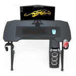 120cm New Arrive Computer Table Z Shaped Gaming Desk With RGB Led Lights Gaming Tables - Furniture > Office > Desks